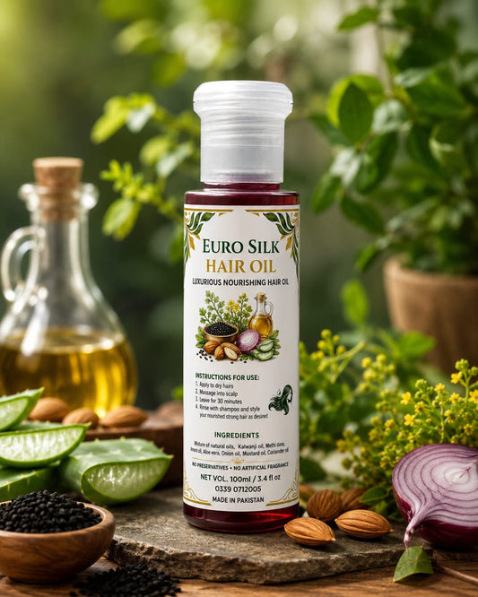 Euro Silk Natural Hair Oil – Nourishing Growth & Shine (100ml)