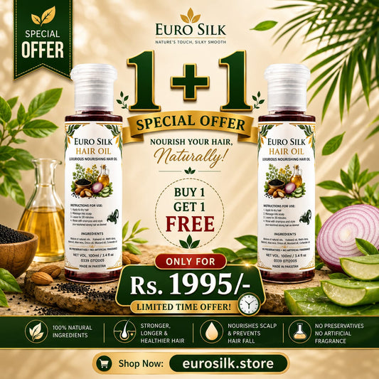 Euro Silk Natural Hair Oil – Limited Time Offer 1 + 1 (100ml each)
